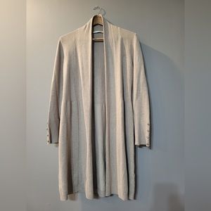 Cyrus Womens Beige Open Front Duster‎ w/ Pockets | Size Small